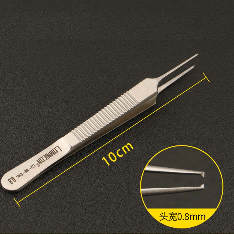 Fat tweezers Double eyelid fine tweezers No hook tethering tweezers Eye plastic tweezers: Grey