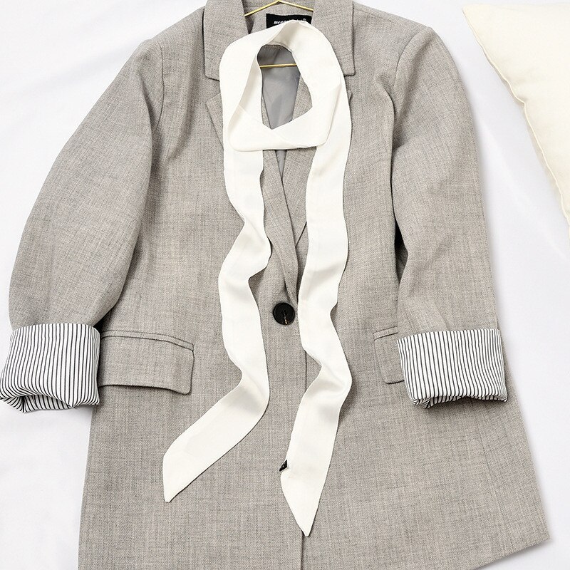 Zijde Dunne Slanke Smalle Sjaals Vrouwen Sjaals Kleine Kettingen Lint Universele Lange Sjaal: White 