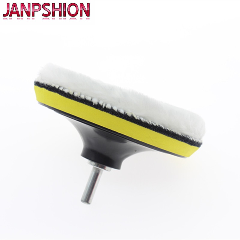 JANPSHION 4pc 125mm car polishing pad 5&quot; inch polish waxing pads Wool Polisher Bonnet For Car paint Care