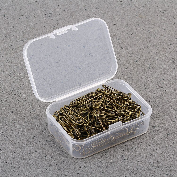 Épingles de sûreté en métal pour vêtement | 200 pièces/boîte, 20mm épingles à vêtement en or noir argent gris cuivre, épingles à étiquettes pour vêtements, épingles à accrocher: bronze