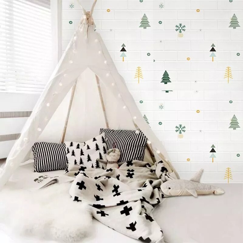 10pcs Cartoon 3D Wall Sticke Self-Adhesive Waterproof Wall Kids' Room Cute Wallpaper Room Home Decor Peel &amp; Stick Art Wallpaper