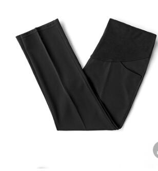 2022 schwangere frauen bauch hosen sommer schwarz elegante mutterschaft formale hosen Knöchel-länge schwangerschaft arbeit kleidung mit taschen: 83Schwarz / M