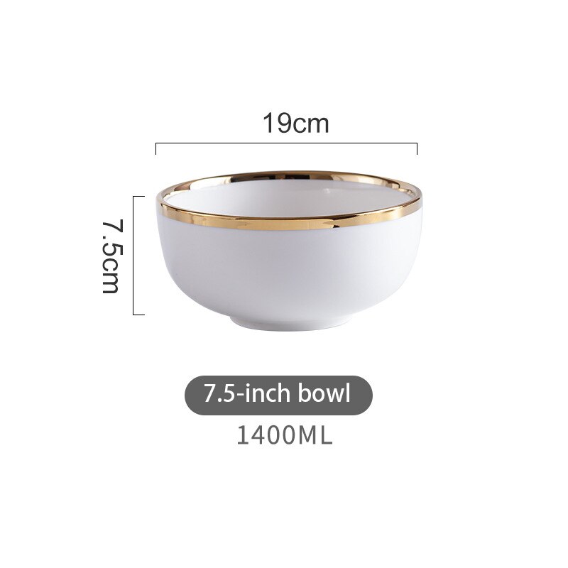 Dinnerware Set Porcelain Plates for Food Dinner Set Dishes Salad Soup Bowl Ceramic Plates and Bowls Set Tableware Set Spoon: O