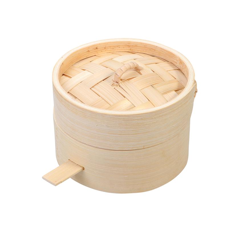 1 Set Wooden Steamer Round Steamed Rack Chinese Steam Basket And Cover For Food Buns Dumplings Dessert Cooking