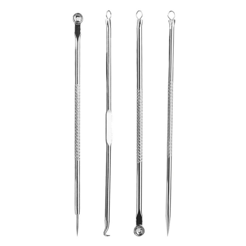 1 set snijplottermesjeshouder, snijmessen en 4 stuks dubbele acne-acne-knoppenverwijderaar en acne-naaldenset