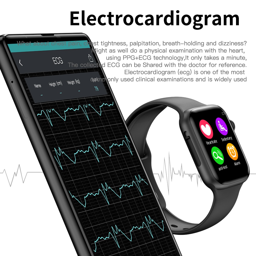 LEMFO Smartwatch Für Apple Android Telefon PPG EKG Bluetootch Anruf Musik Control Volle Touchscreen Smartwatch Männer Frauen