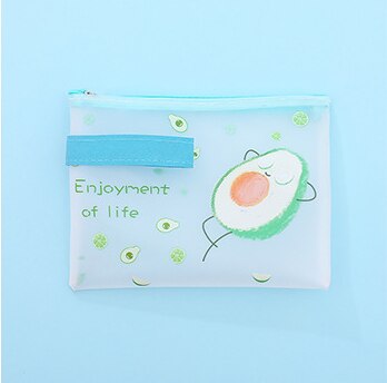 1 Uds. A4 A5 aguacate cremallera TPU impermeable carpeta de archivos de papel libro lápiz estuche de bolígrafo bolsa para documentos para oficina suministros para estudiantes: XiaoHaoMeiMeiDa