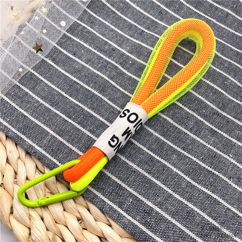 INS Cute Fluorescence Color Lanyard Phone Case For IPhone Multi Function Mobile Phone Lanyard Strap Keys Backpack Short Rope