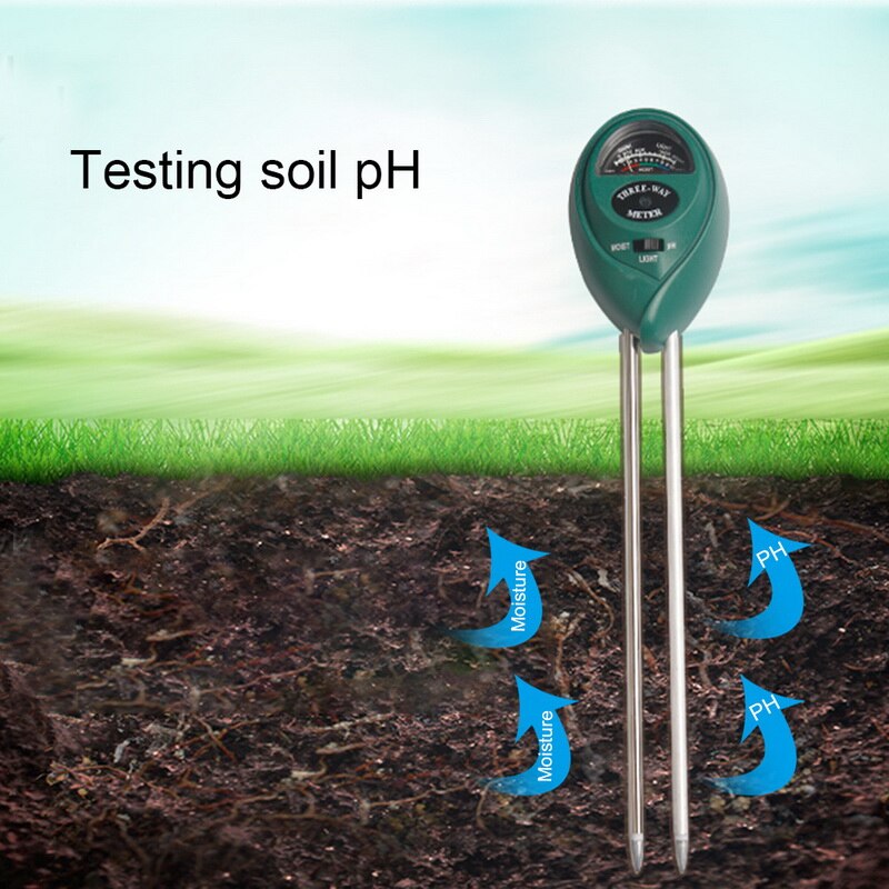 3 in 1 Plant Flowers Soil PH Tester Moisture Measuring humidity Light Meter Hydroponics Analyzer Gardening Detector Hygrometer