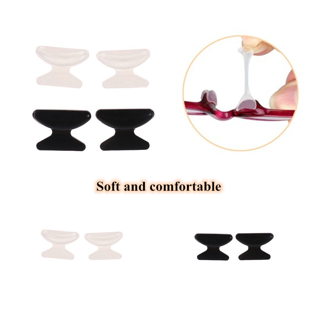 1/5 paar zachte, antislip siliconen neuspads voor zonnebrillen, leesbrillen, dunne neuspads en accessoires