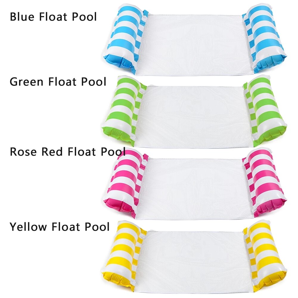 Opblaasbare Hammick Opblaasbare Drijvende Rij Water Hangmat Multifunctionnal Float Pool Bed Zwembad Water Sport Accessoire