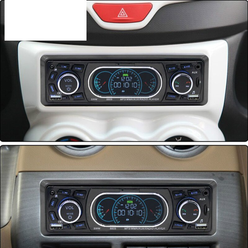 Dual USB Bluetooth Autoradio 1Din Autoradio Coche Recorder Auto Stereo Multimedia Speler MP3 FM Input SD Klok In Dash AUX FM