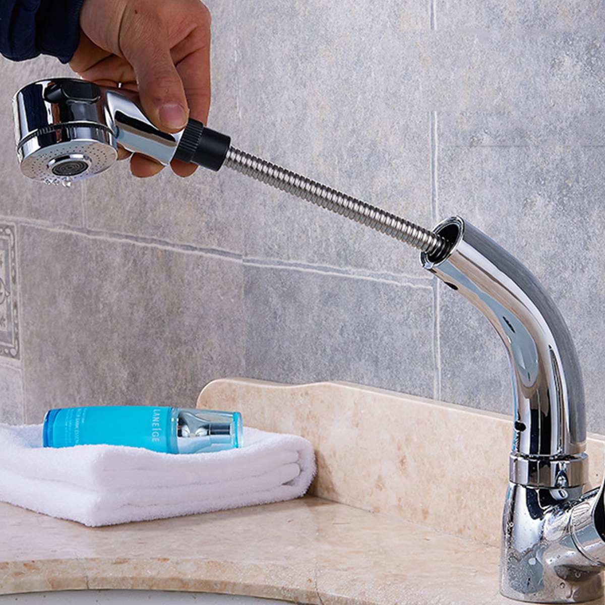 360 Degree Rotation Swivel Spout Spray Sink Cold M... Grandado