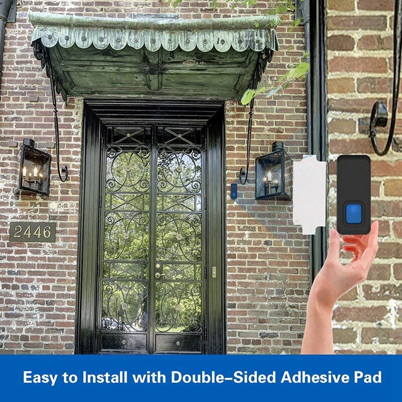 Led Draadloze Deurbel Waterdicht Deurbel Outdoor Smart Deurbel Home Security Smart Deurbel Eu Plug