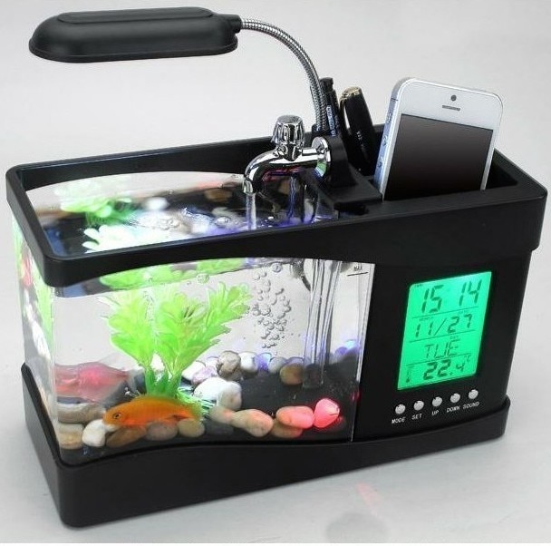Mini Aquarium Usb Led Lampe Mduse, Veilleuse Ocean Led,aquarium