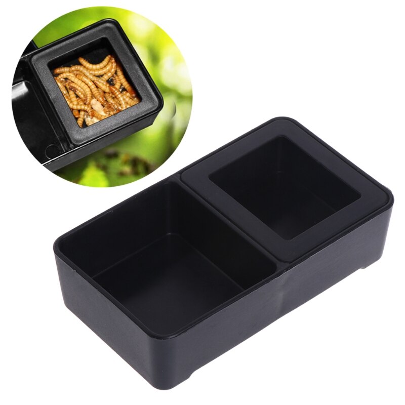 Reptil matare dubbel box mat vatten utfodring spindel bassäng insekt sköldpadda avel box