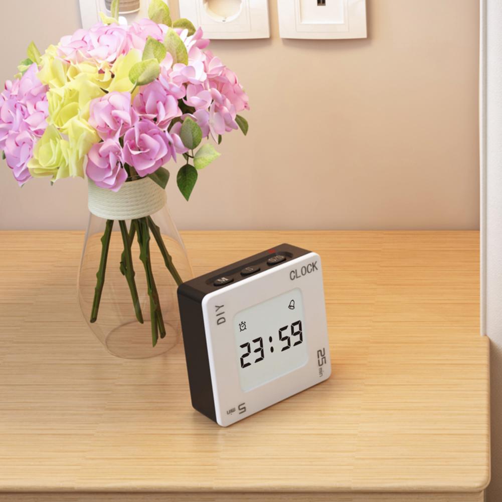 Temporizador de gestión del tiempo, alarma pequeña de tamaño pequeño, práctica, bricolaje, amplia aplicación para la Oficina