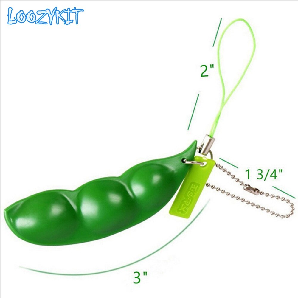 Decompression Edamame Toy Squishy Squeeze Peas Beans Keychain Anti Stress Adult Rubber Boys Xmas Pop It Fidget Stress Toys