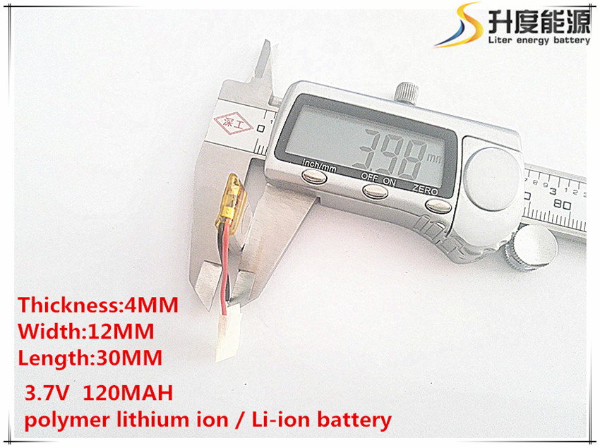 3.7V 120mAh 401230 Lithium Polymer Li-Po li ion Rechargeable Battery cells For Mp3 MP4 MP5 GPS PSP mobile bluetooth