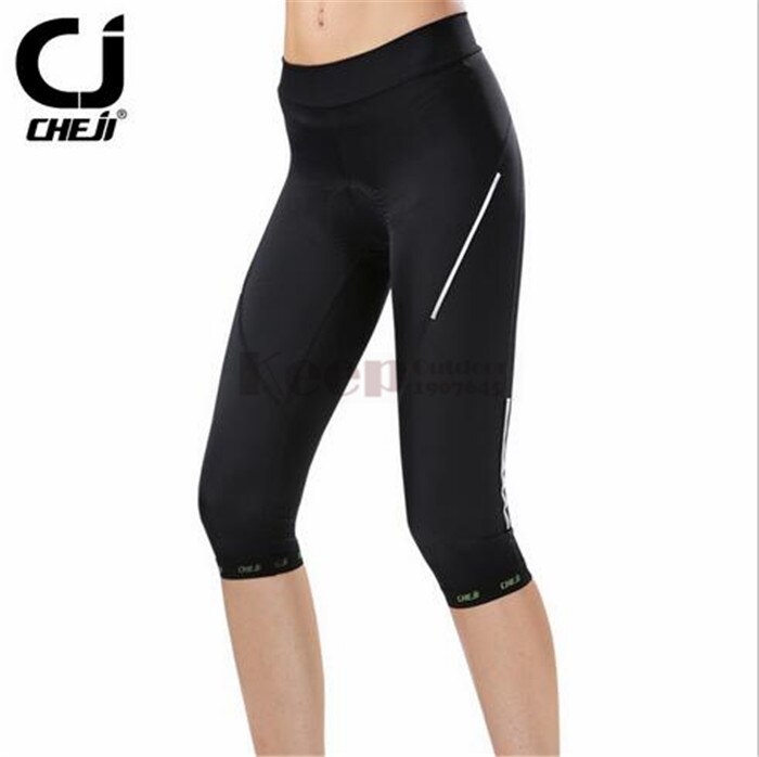 CHEJI Zwarte goede ademende Fietsen Capri Fiets outdoor sport Shorts voor vrouwen