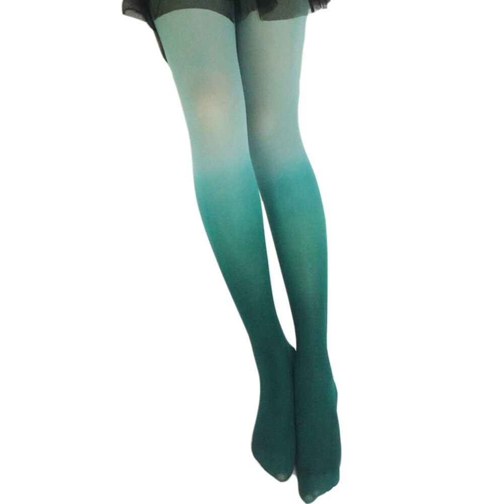 Vrouw Sexy Panty Kousen Gradiënt Verandering Panty Multicolour Fluwelen Panty Vrouwen Meisjes Naadloze Lange Kousen 83-85Cm: Green