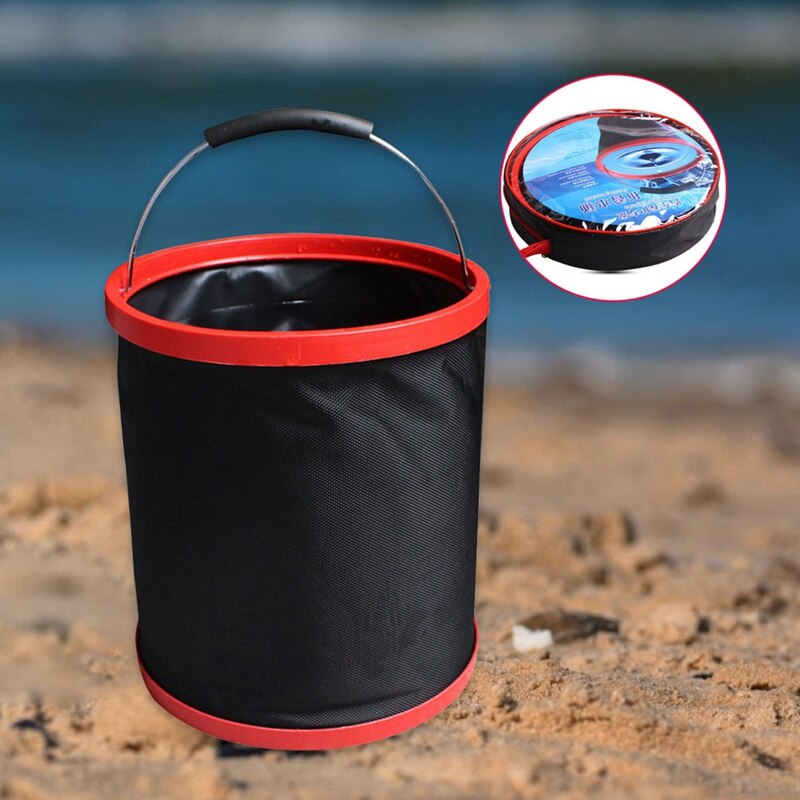 12L Foldable Bucket Car Outdoor Travel Large-Capacity Fishing Storage Buckets Portable Camping Washing Water Cleaning Bucket