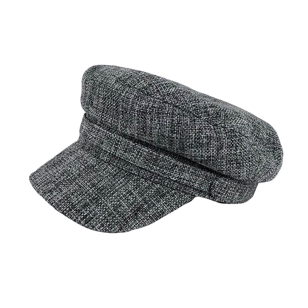 Dames gavboy visière casquettes décontracté octogonale casquette classique couleur unie chapeau plat