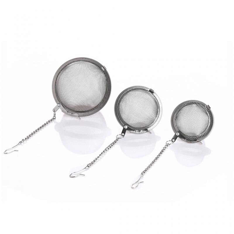 Colador de bola para especias de acero inoxidable, filtro sólido de residuos de especias, coladores de té e infusores de té, bola para especias de cocina para el hogar