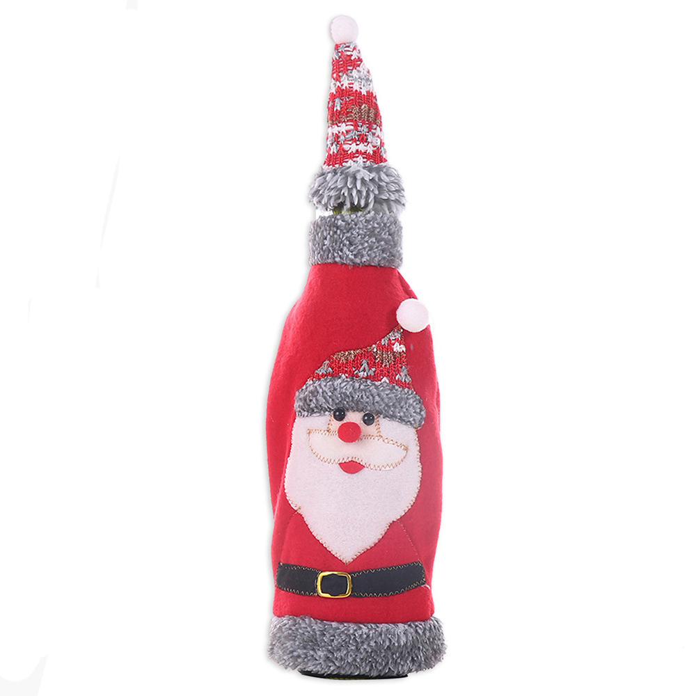 Christmas Wine Bottle Cover US Nordic Winter Xmas Champagne Bottle Clothes Cartoon Home Party Decoration Supplies: 11