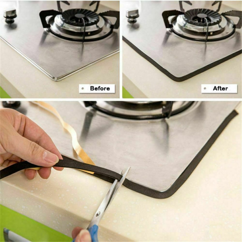 1Rolls 2M Keuken Gasfornuis Kloof Afdichting Plakband Anti Flouring Stofdicht Botsing Deur Raam Afdichting Strip sink Kachel Crack