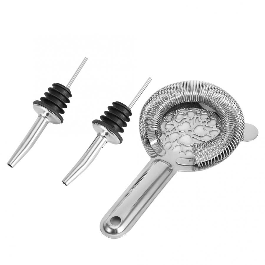 7 st silver rostfritt stål borstad bar cocktail shaker set bartender kit bar tillbehör bar club vin tillbehör