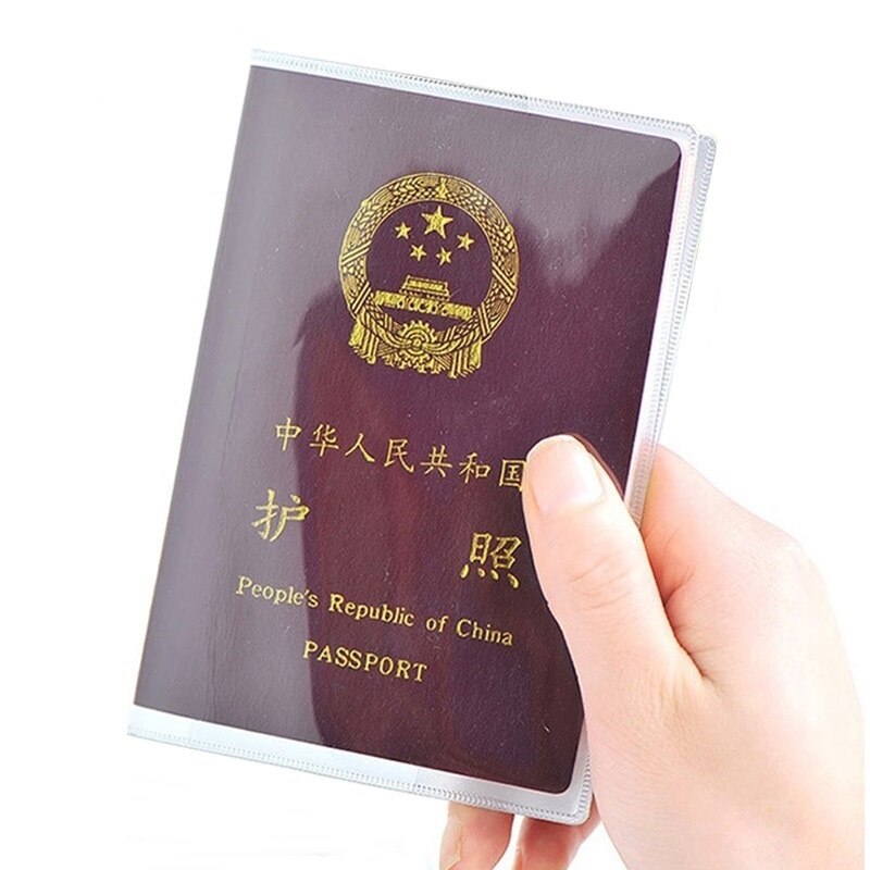 1pz Impermeabile Trasparente Titolare Del Passaporto del Supporto di Carta Impermeabile in PVC Copertina Del Passaporto di Viaggio Della Carta di Credito Del Supporto in Alluminio: Passport copertina B