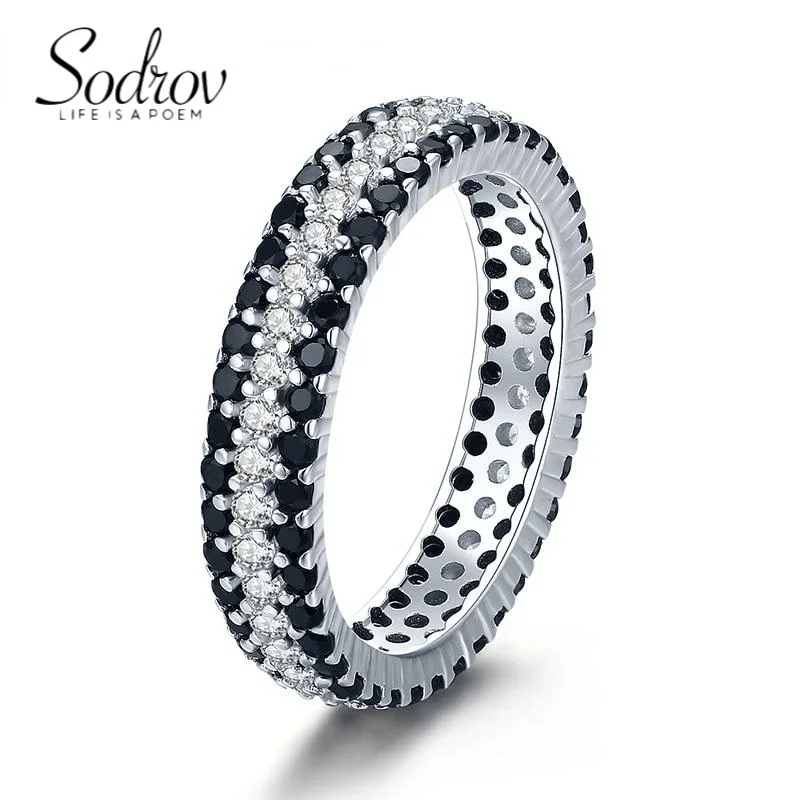 SODROV Dames Zwarte Ring Trend Gothic Accessoires Sieraden Ringen voor Vrouwen Bruid Wedding Band Vrouwen Sieraden