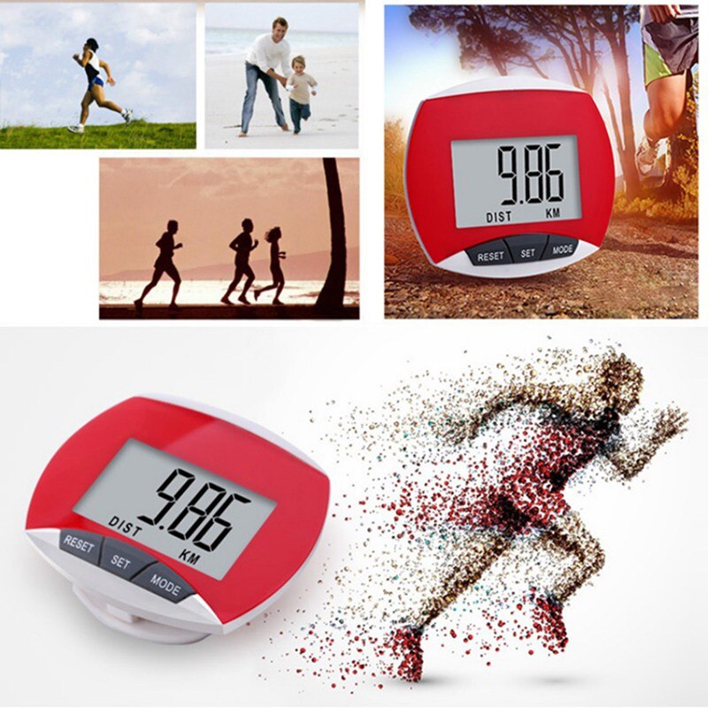 ABS plastic Multi-Function Mini Waterproof Digital Pedometer Step Movement Calorie Counter Fitness Equipment