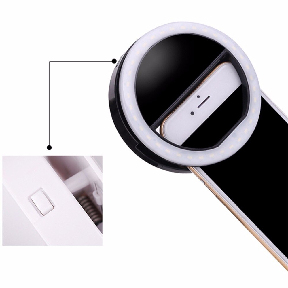 36 Led Selfie Ring Licht Voor Iphone Voor Xiaomi Voor Samsung Huawei Draagbare Flash Camera Telefoon Case Cover Fotografie Enhancing