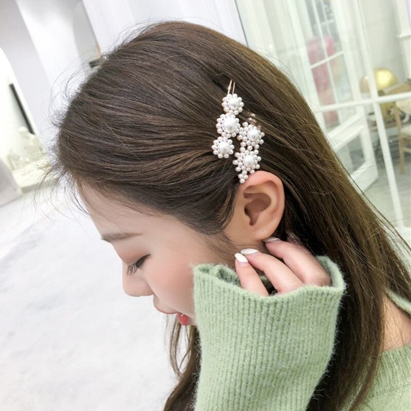 Vrouwen Imitatie Parels Haar Clips Hoofddeksels Haarspelden Haarspeldjes Lichtmetalen Bb Hairgrip Meisjes Haar Accessoires