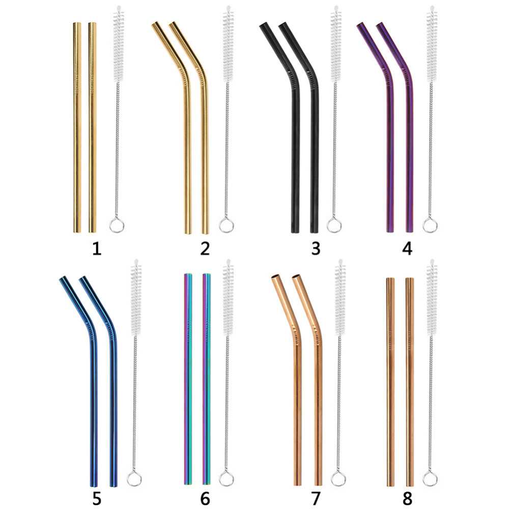 Reusable Drinking Straw Stainless Steel Drinking Tube Straw Bend/Unbend Pipette Suction Pipes Bar Accessories