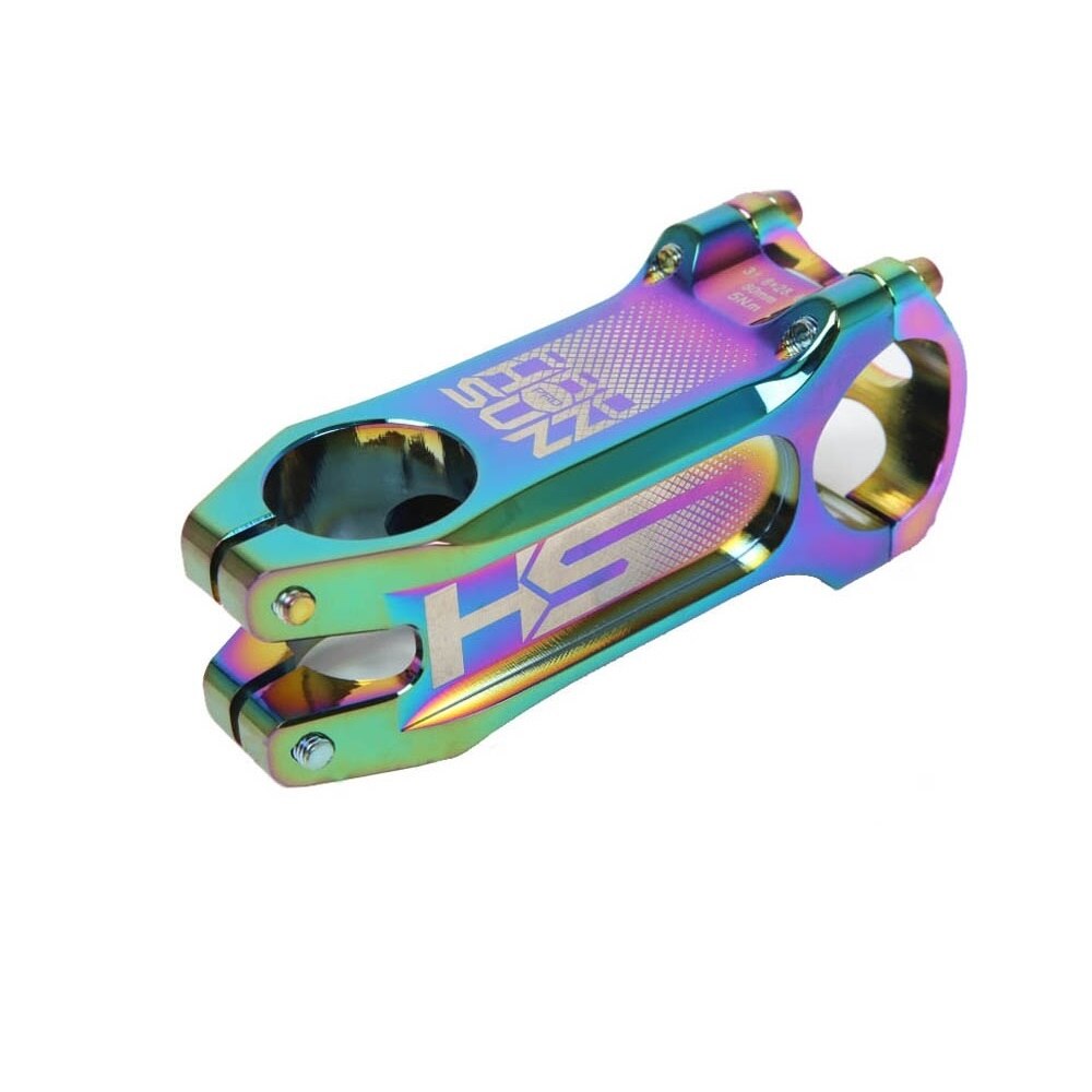 Arco Iris MTB Stem completo CNC bicicleta manillar Stem montaña carretera bicicleta Stem 0 grados 80/100/110mm colorido XC AM DH Stem bicicleta partes: 110mm Rainbow