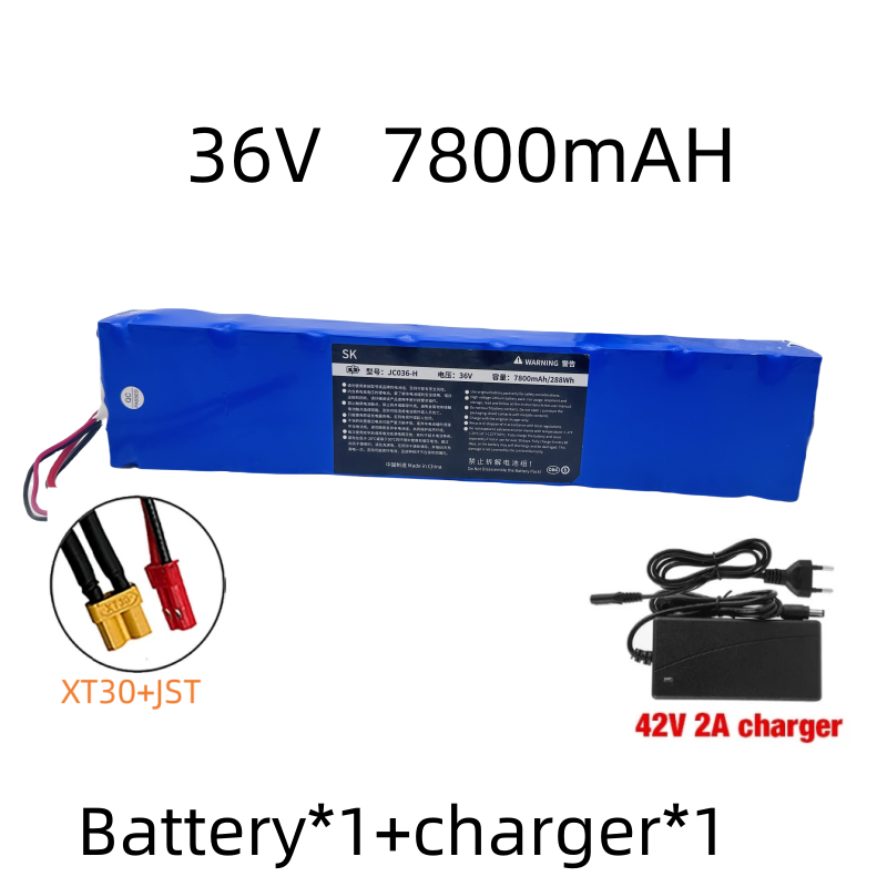 10 s3p 36v 7800mah 36v Lithium-Akku Lithium-Akku geeignet für Xiaomi M365 Elektro roller Akku 42V Ladegerät: Beige