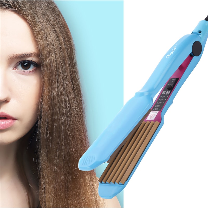 Electronic Hair Wave Iron Titanium Waver Hair Crimper Corn Plate Hair Straightener Straightening Corrugated Iron Styling Tools