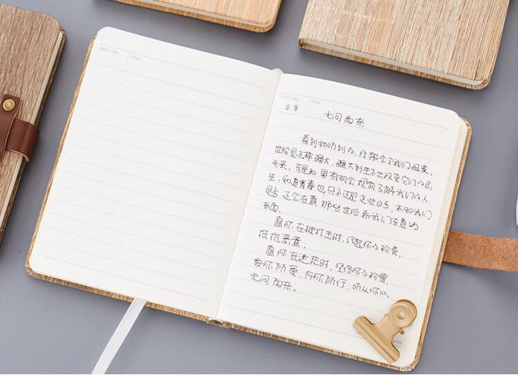 "Feel Hout" Hard Cover Notebook Gevoerd Papers Freenote Business Notepad Journal Dagboek Kantoorbenodigdheden Briefpapier