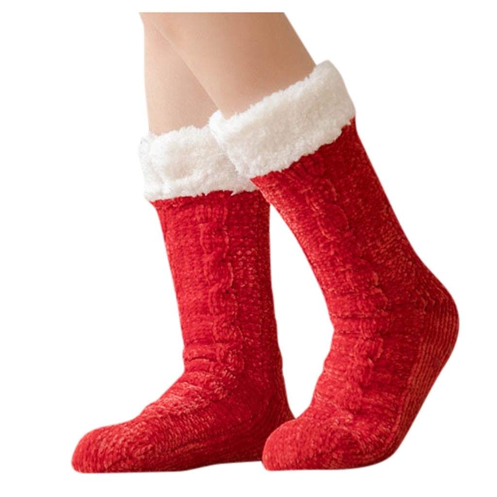 Women Winter Sweet and lovely, warm and comfortable Cotton Socks Solid Thicker Anti-slip Floor Socks Carpet Socks