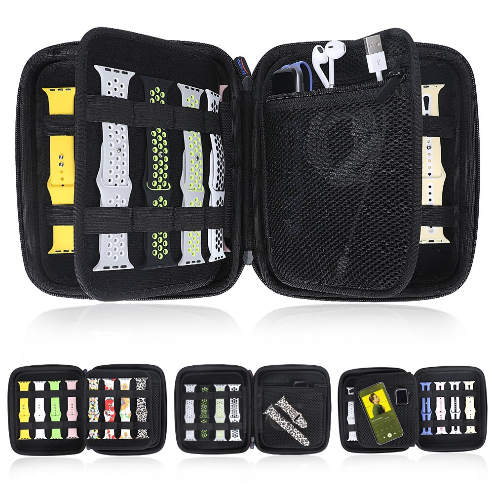 Correa de almacenamiento para reloj inteligente, accesorio Compatible con correas de Apple Watch, organizador de viaje, 16 + bandas, 31001