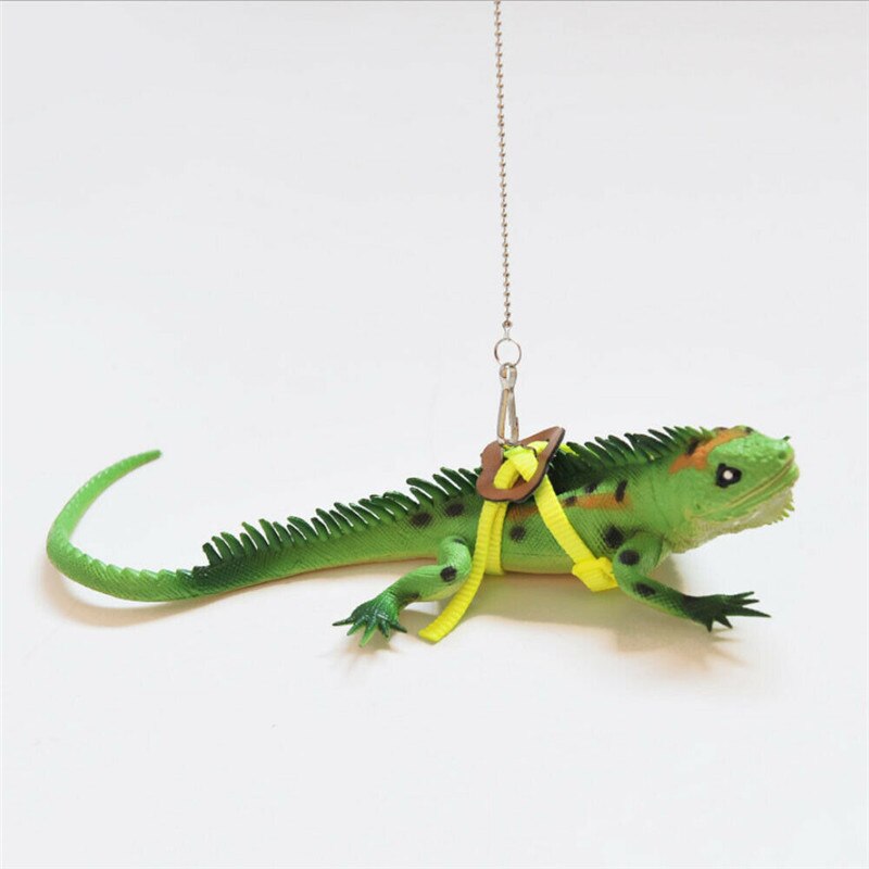 Lizard Gecko Bearded Dragon Harness Adjustable Leash Keep Rope Strap Pet Accessories Animals Pet Harness Durable Multicolor Rope: Yellow