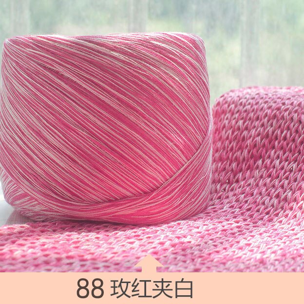 Fil de coton teint coloré 250g, 100% fils de coton pour tricoter à la main, fil serré coloré broderies crochet t4: 88
