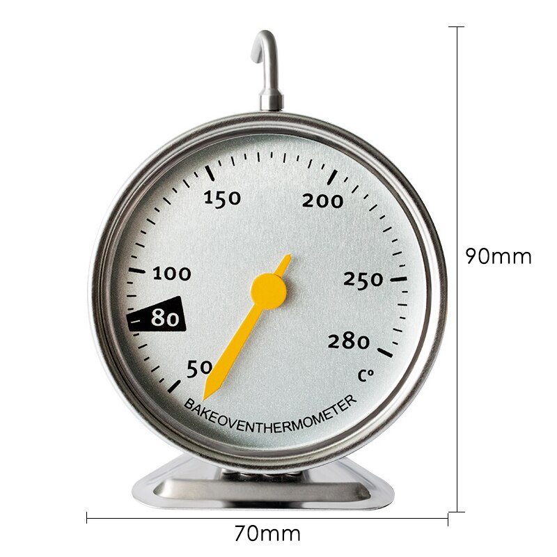 Stainless Steel BBQ Smoker Pit Bimetallic Oven Grill Thermometer Temp Gauge with Dual Gage Instant Read 280℃ Convenierernt Cook