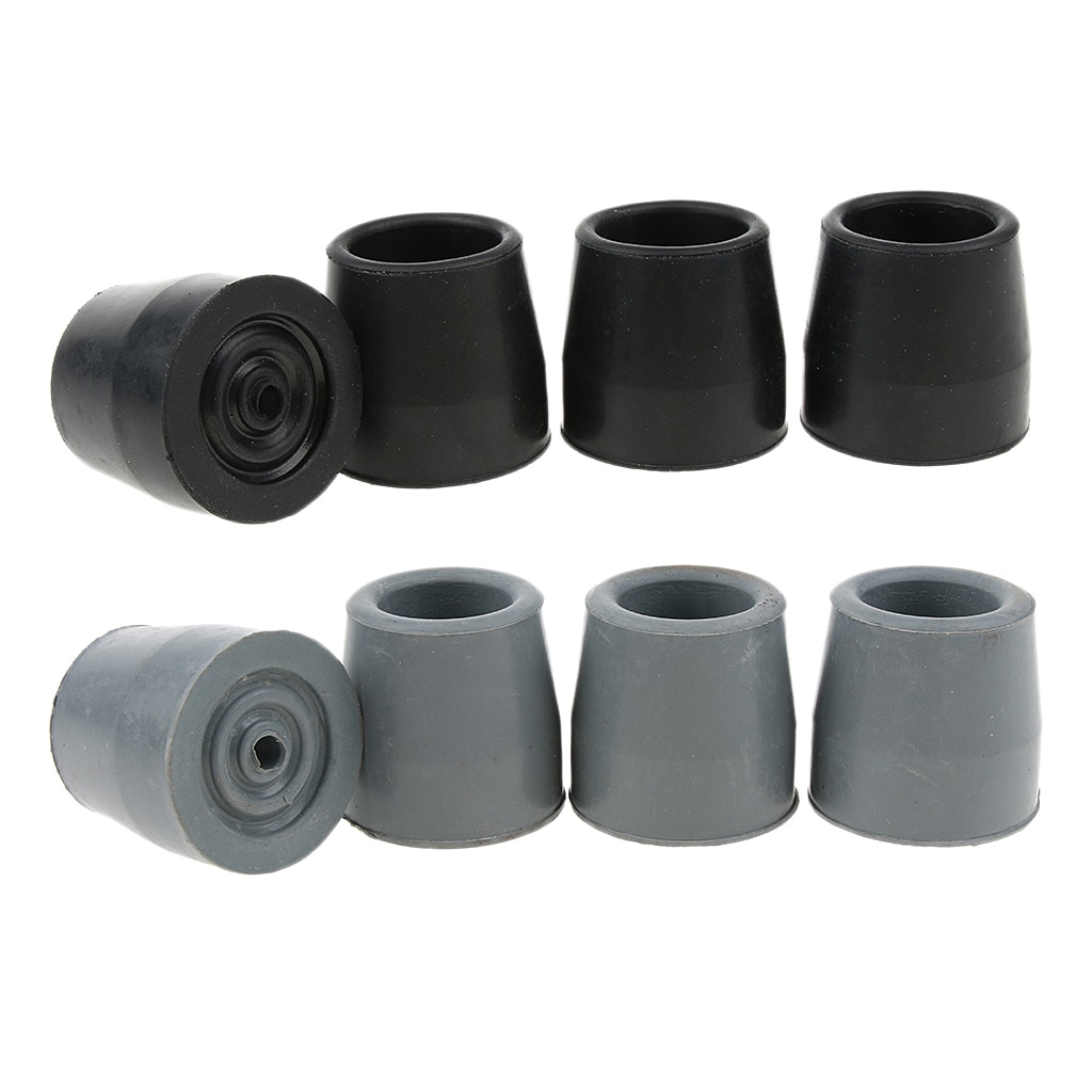 4 Stuks Beentje Rubber Crutch Tip Stevig Op Gebroken Grond Rock Modder Anti-Slip