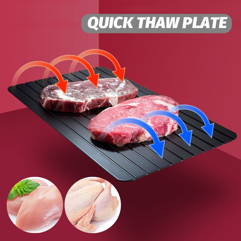 Kitchen Tool Quick Defrosting Plate Board Chopping Blocks Tray Fast Thaw Frozening Meat Fish Sea Food Fast Defrost Tray