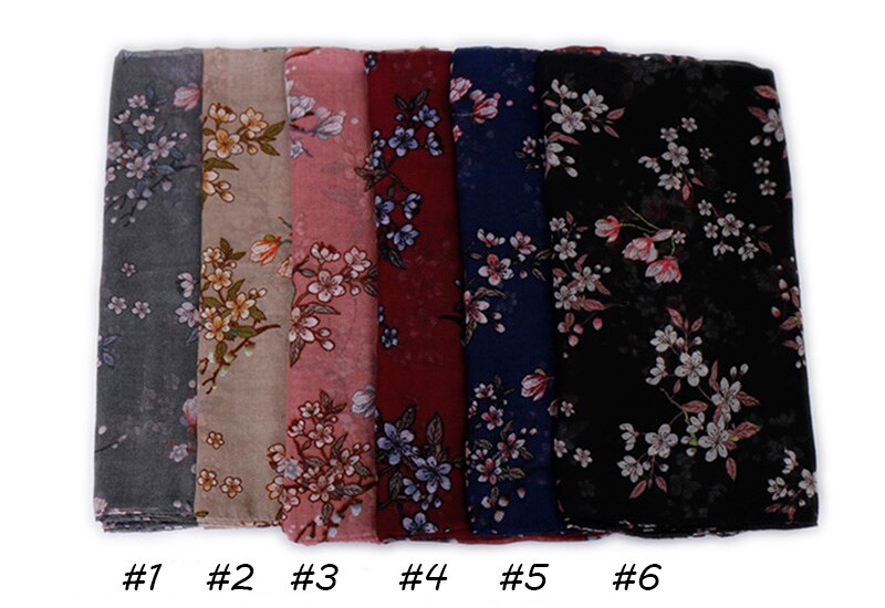 Cachecol feminino liso viscose, echarpe muçulmano hijab flor turbina outono lenço/cachecol 180*80cm 1 peça
