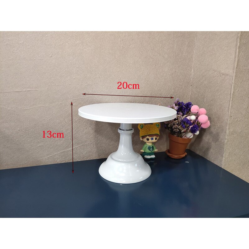 20/25/30cm Round Cake Stand Iron Exquisite Cake Rack Base Gold White Dessert Stand Cake Display Wedding Birthday Cupcake Holder: white 20cm